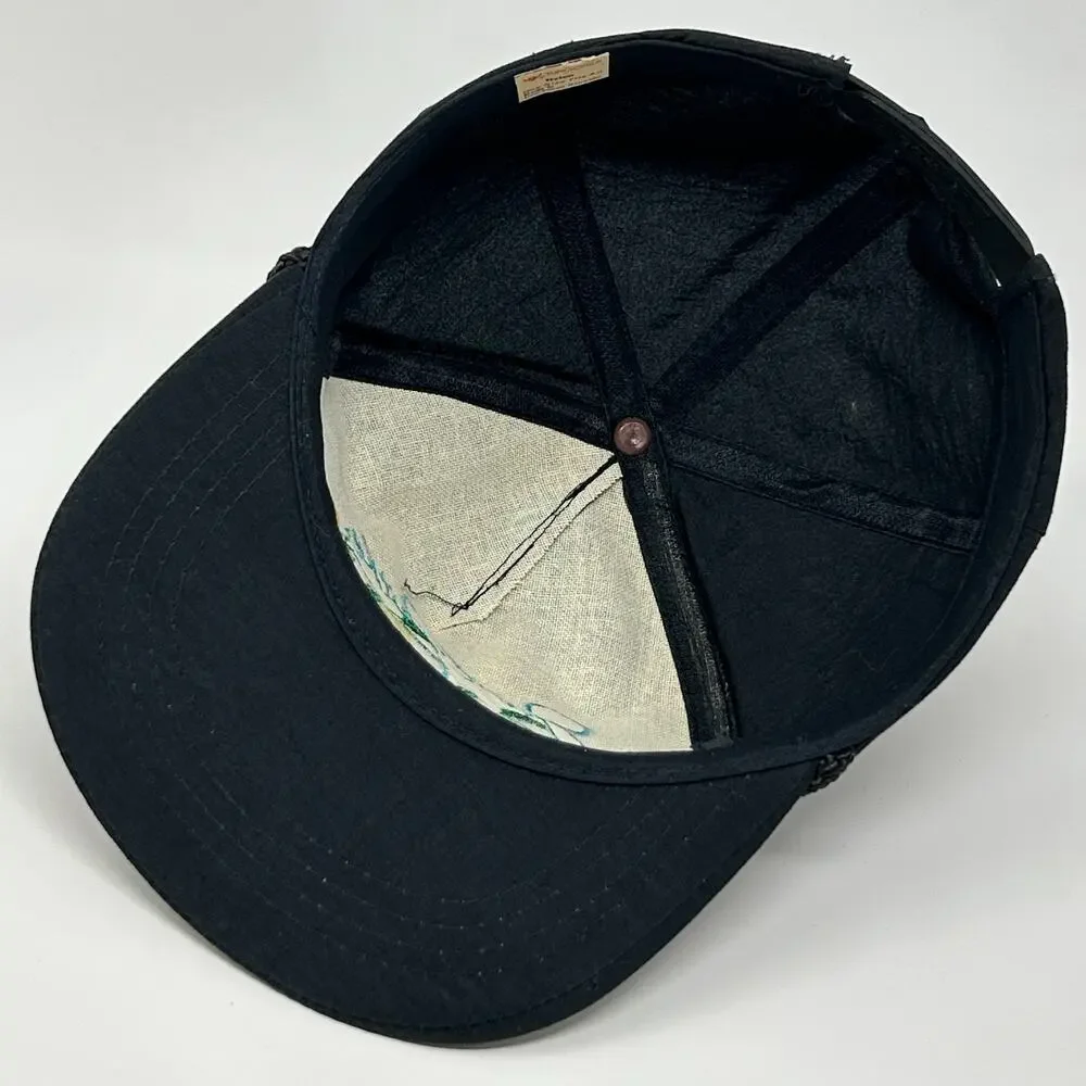 Vintage 80s Janie Fricke Hat Baseball Cap Country Western Music Snapback Black
